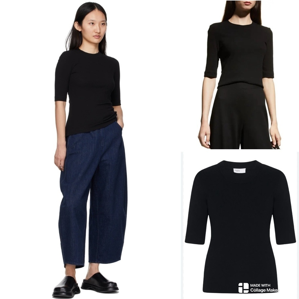 Rosetta Getty Classic Black Cotton Top